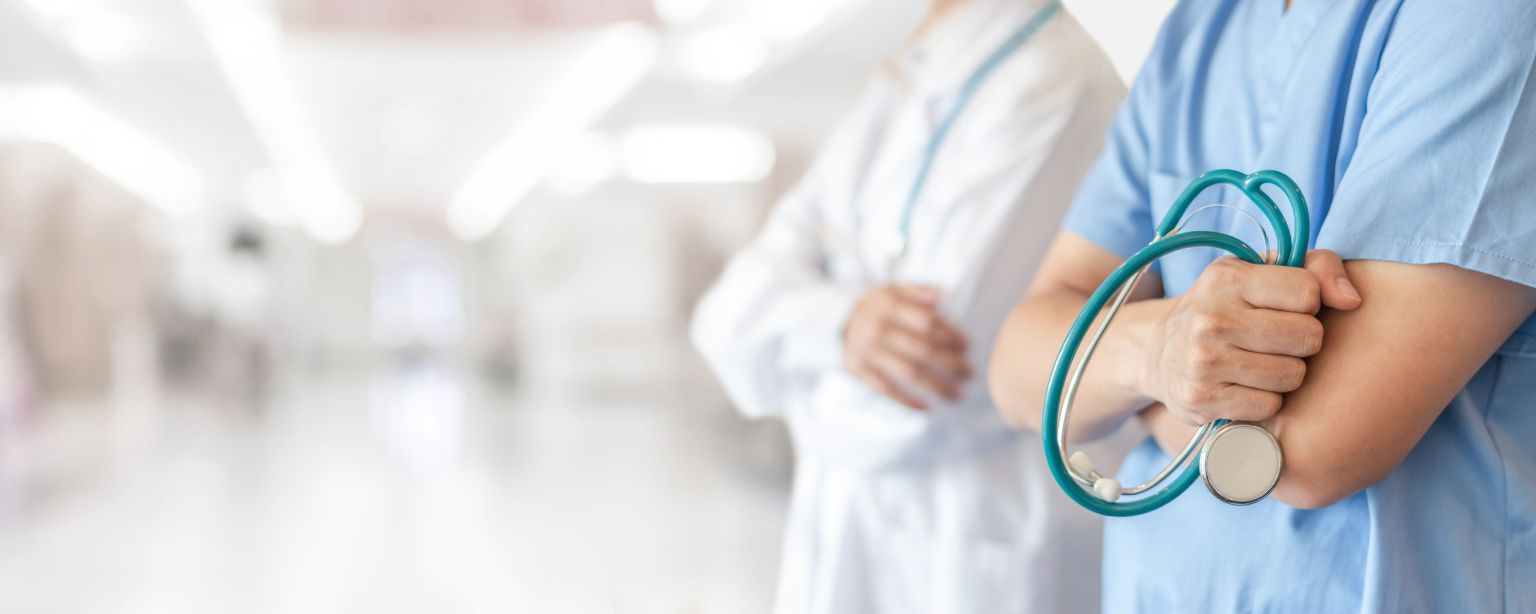 Nurses standing in a clinical setting