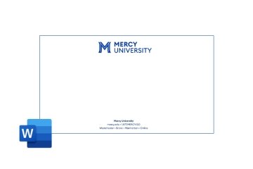 Mercy University Branding Word Letterhead