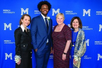 Mercy University 43rd Annual Trustees Dinner honorees with President Susan L. Parish