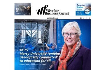 Westfair Business Journal October 6 issue cover featuring Mercy University President Susan Parish