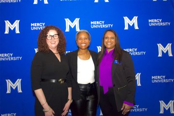 Mercy University leadership and keynote speaker Luchina Fisher