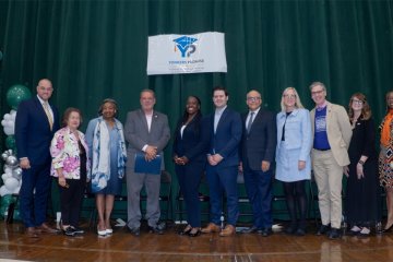 Yonkers Schools, YPIE, Yonkers government officials and regional college and university leaders at Yonkers Promise announcement