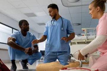 nurse teaching students