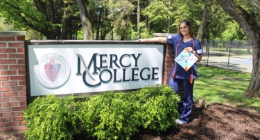 Photo of Evita Kubhar on the Mercy College Campus
