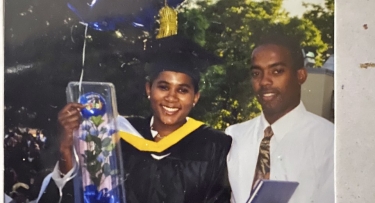 Lisa and Wayne at Mercy Graduation in 2000