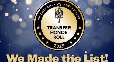 PTK Transfer Honor Roll badge: We made the list