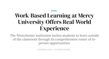 914 Inc headline: Work-Based Learning at Mercy University Offers Real-World Experience