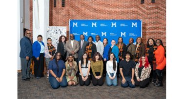 Group shot of participants and hosts of MedTech & Finance Conference held at Mercy University