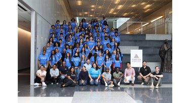 Thrive Scholars pose at Summer Academy at Mercy University in Manhattan