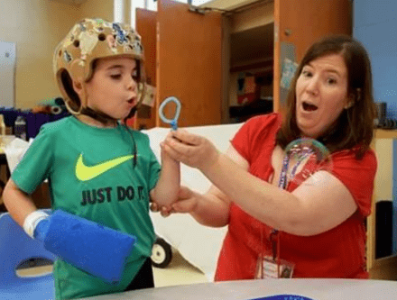 Mercy Occupational Therapy Student Treats Child 