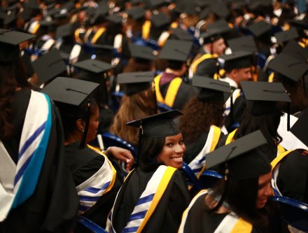 Students at commencement