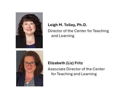 Image of two women smiling, stacked vertically, with their names and job titles to the right of each picture.