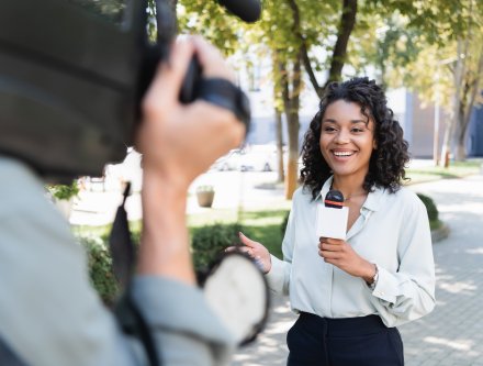 journalist reporting
