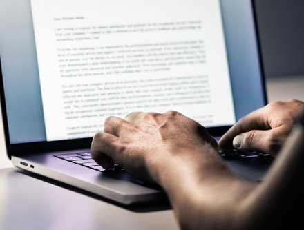 writer working