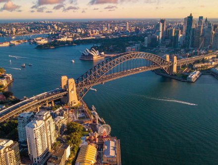 Panoramic view of Sydney, Australia.