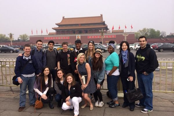 Mercy College students studying abroad.