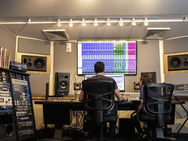 The Mercy College Recording Studio.