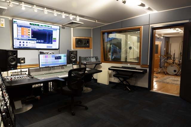 State-of-the-art music production studio on Dobbs Ferry campus.
