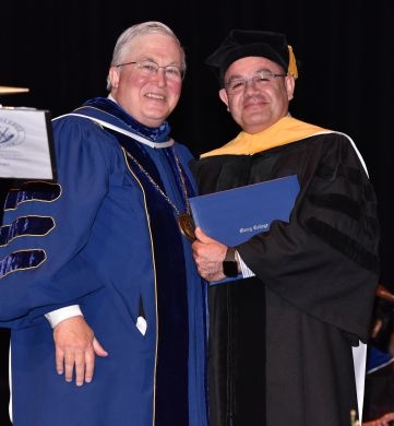 Commencement Photo of President Hall and Dr. Nieto