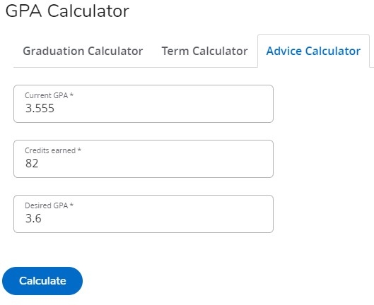 DegreeWorks - Calculator