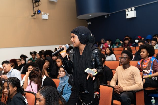 Bronx High School students posed questions to the panelists