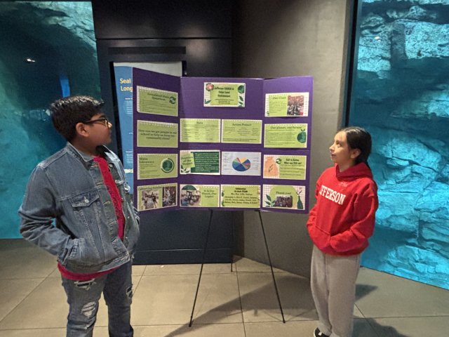 Students from Jefferson Elementary School at the USA Blue Schools Student Symposium